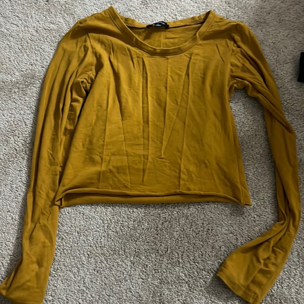 Yellow crop top